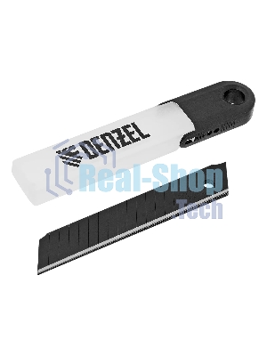 Лезвия Denzel 18 мм, сталь SK4 - 0,5 мм, супер острые, многосегментные, 5 шт.