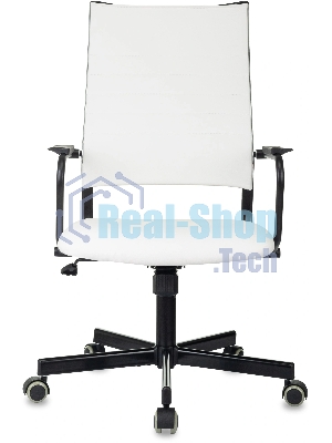 Кресло руководителя Бюрократ CH BALANCE белый экокожа крестов. металл черный