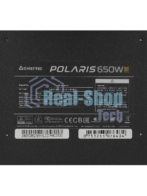 Блок питания Chieftec Polaris PPS-650FC, 650Вт, 80 PLUS Gold, 120мм, модульный, черный