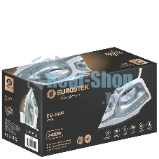 Утюг Eurostek EEI-2400 бирюзовый, 2400 Вт, 45 г/мин, 140 г/мин, 300 мл
