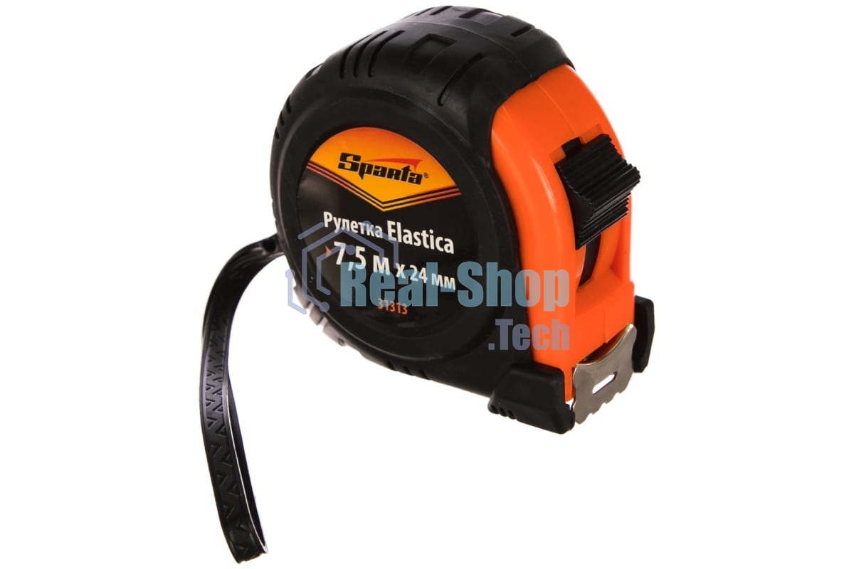 Рулетка Sparta Elastica, 7.5 м х 24 мм, обрезиненный корпус