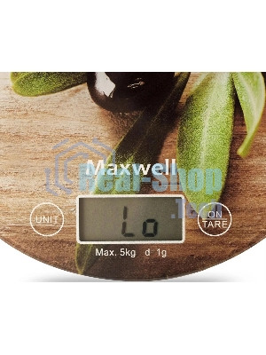 Весы кухонные электронные Maxwell MW-1468(BN) 5 кг, пластик, рисунок