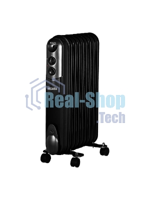 Обогреватель масляный Ресанта ОМПТ-9НЧ (9 секций) черный, 2000 Вт, 25 м2, термостат 67/3/14