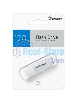 Флешка USB Smartbuy Scout white (SB128GB3SCW), 128Gb, USB 3.0, R/W 100/40, белый