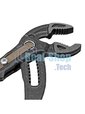 Клещи переставные Denzel кнопочный механизм, обливные рукоятки, 180 мм