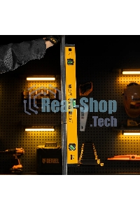 Уровень алюминиевый Denzel магнит., фрезерованный, 3 глазка (1 зеркал.), 0,5 мм/м, 600 мм