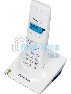 Телефон беспроводной (DECT) Panasonic KX-TG1711RUW (белый) АОН, Caller ID,12 мелодий звонка,подсветка дисплея,поиск трубки