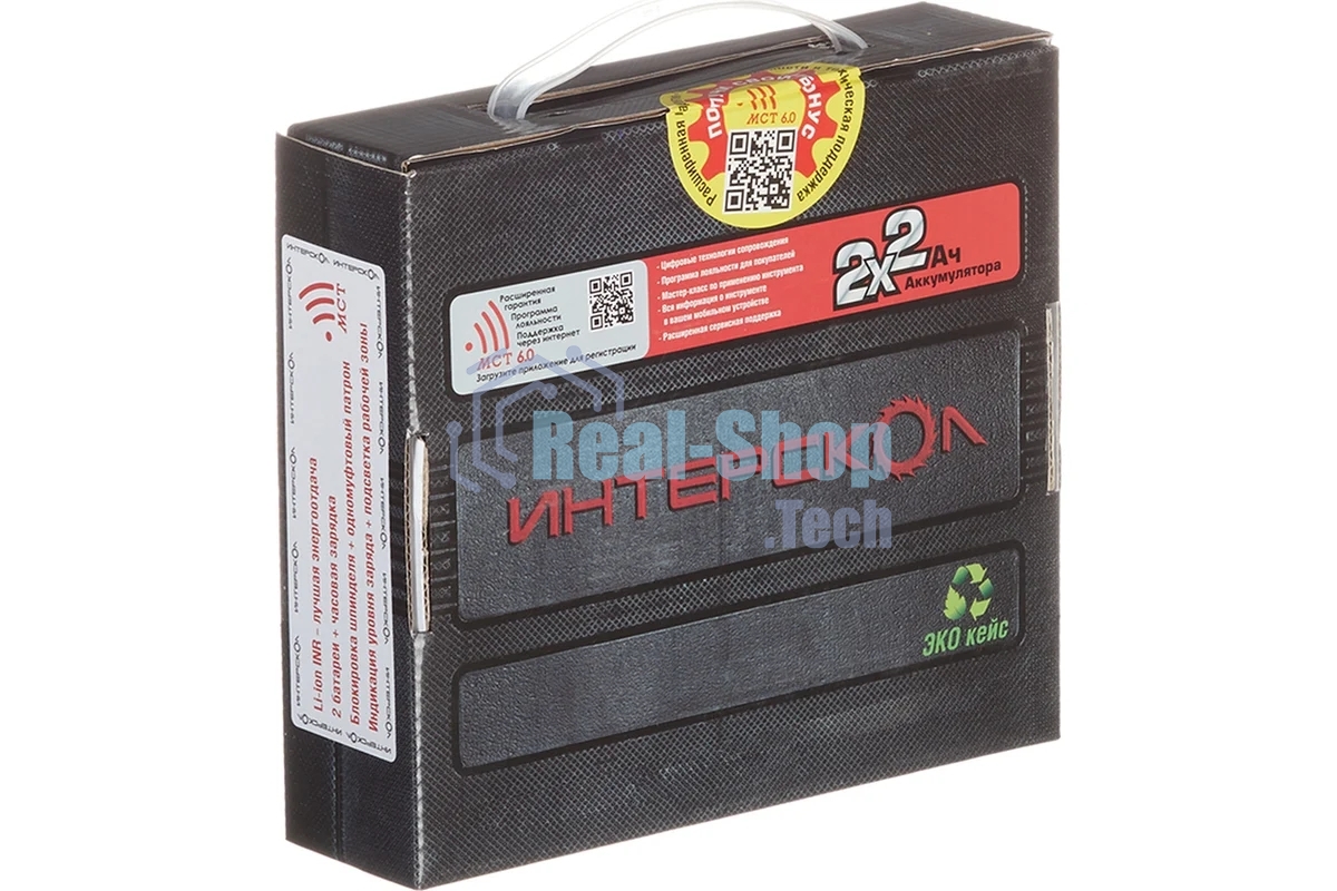 Дрель-шуруповерт аккумуляторная ИНТЕРСКОЛ ДА-12ЭР, Аккумуляторная, 18В, 2 АКБ