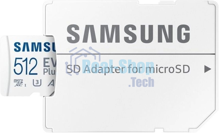 Флеш карта microSDXC 512Gb Samsung MB-MC512SA/EU EVO Plus + adapter