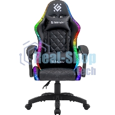 Кресло Defender ENERGY черный, экокожа, 120 кг, механизм качания