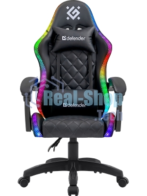 Кресло Defender ENERGY черный, экокожа, 120 кг, механизм качания