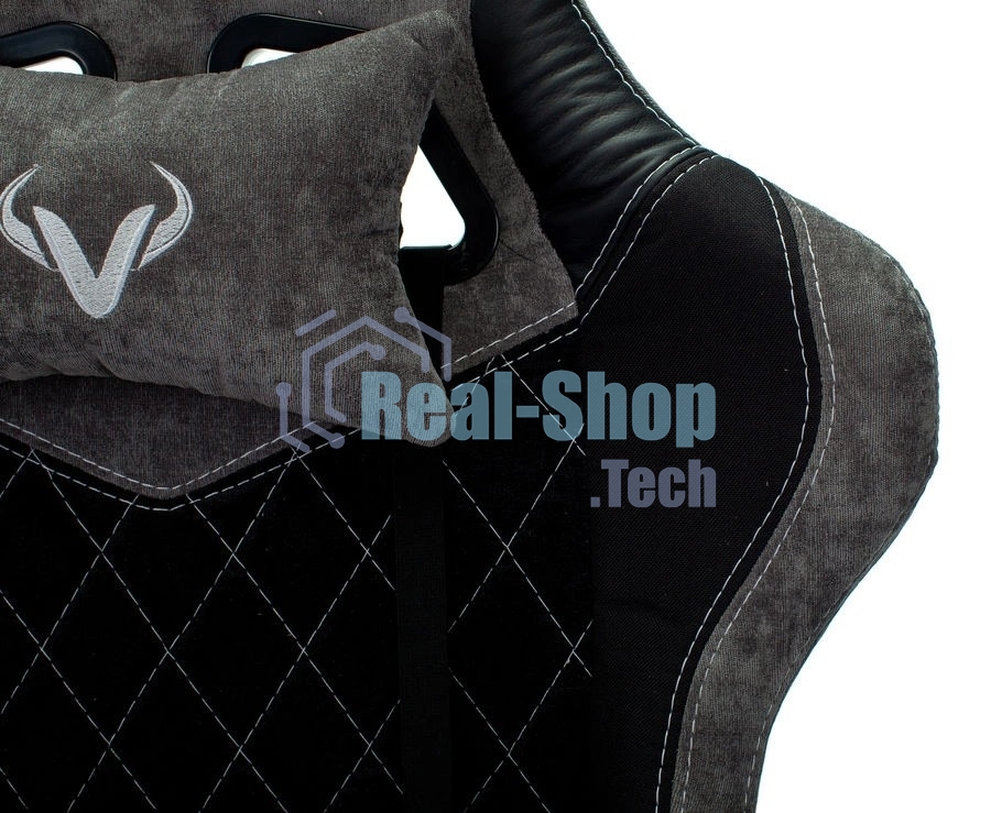 Кресло игровое Бюрократ VIKING 7 KNIGHT B FABRIC черный текстиль/эко.кожа крестовина металл/пластик