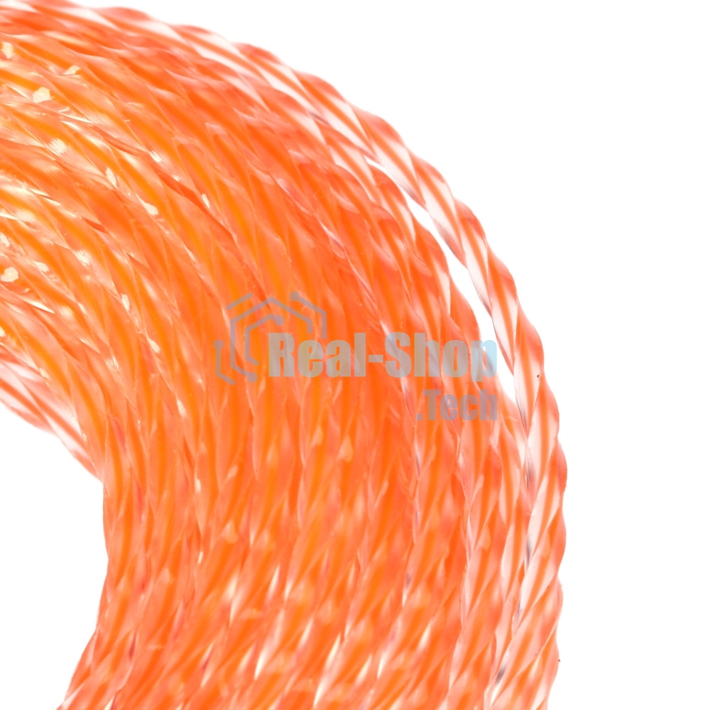 Леска Duoline D 1,6 мм L 15 м (скрученный квадрат, двухцветная, красная жила) на пластиковой обойме, блистерн.тип