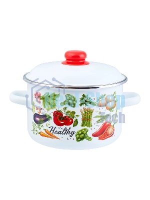 Кастрюля Appetite 1RD201M Veggies эмалированная сталь, цилиндрическая 4 л