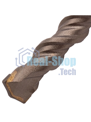 Бур по бетону Denzel двойная спираль, Cobalt W-tip, 18x310 мм, SDS PLUS