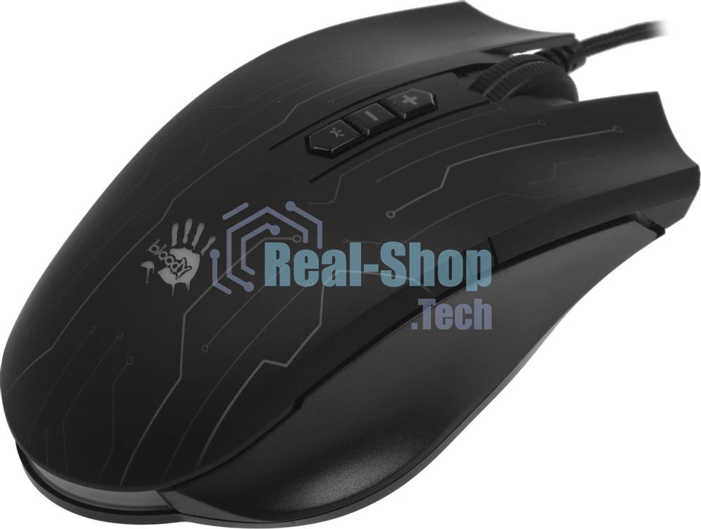 Мышь проводная A4Tech Bloody Q82 черный, 3200 dpi, USB, кнопки - 8