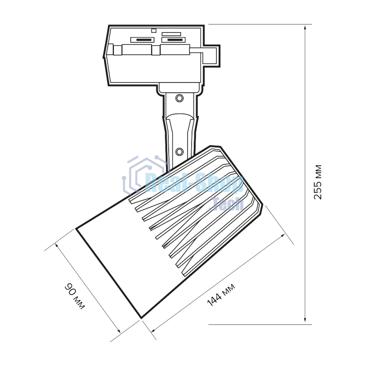 Прожектор светодиодный JazzWay трековый PTR 0140-2 40w 4000K 24° BL (черный) IP40