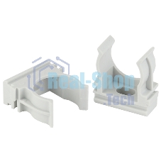 Держатель для труб (клипса) ЭРА CLIP-16 cерая d16 мм