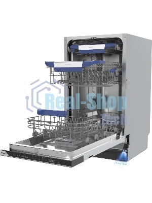 Встраиваемая посудомоечная машина Бирюса DWB-410/5, черный, 44.8 см, 10 компл., 42 дБ, класс A+++