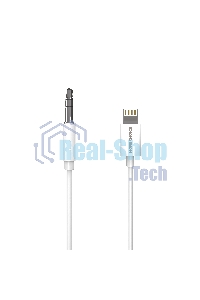 Кабель аудио MORE CHOICE (4610196409820) UK28i AUX 3.5мм Lightning 8-pin 1м, белый