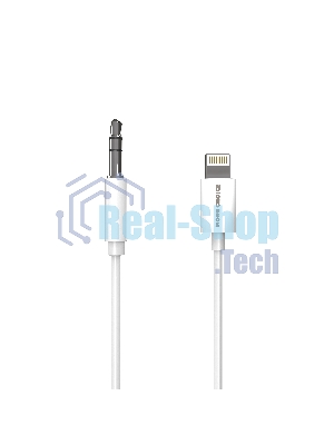 Кабель аудио MORE CHOICE (4610196409820) UK28i AUX 3.5мм Lightning 8-pin 1м, белый