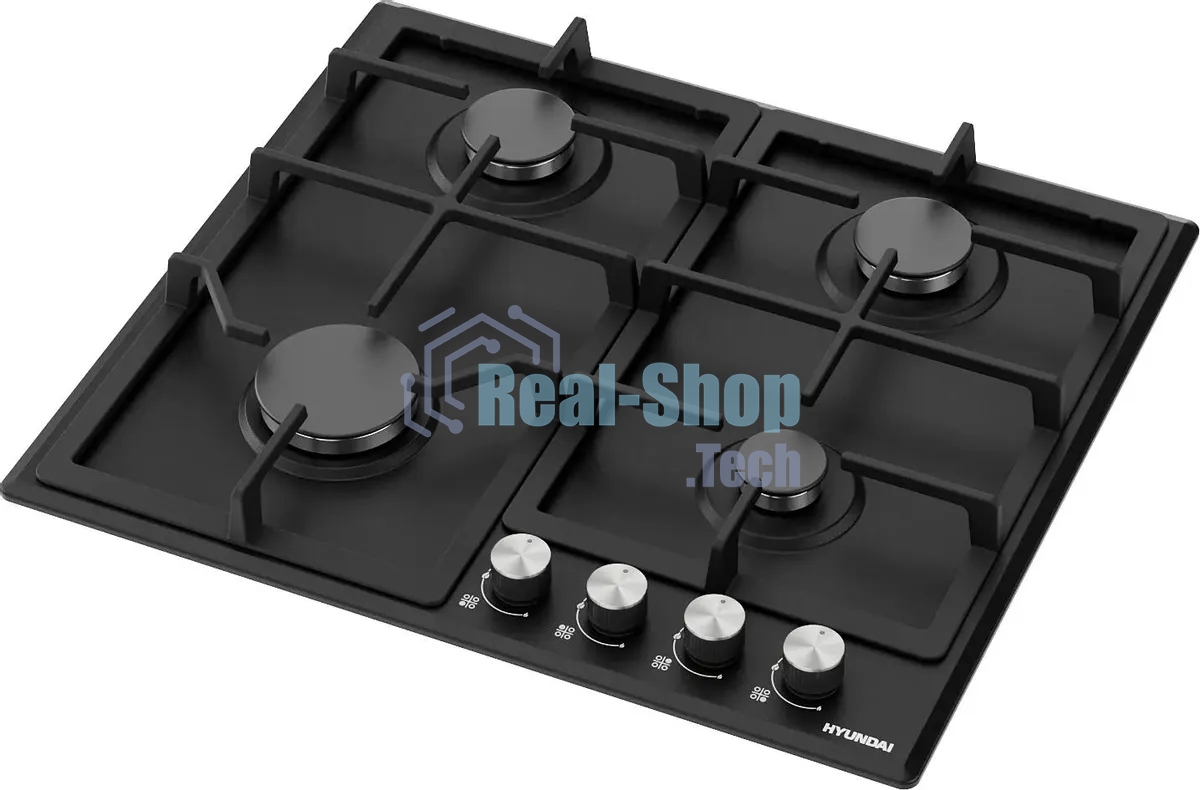 Газовая варочная панель Hyundai HHG 6432 BK черный