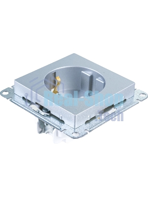 Механизм розетки 1-м СП AtlasDesign с заземл. защ. шторки 16А алюм. SchE ATN000345