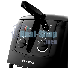 Фритюрница BRAYER 2830BR-BK чёрный, 1800 Вт, 3 л, 0.6 кг, съёмная чаша, таймер