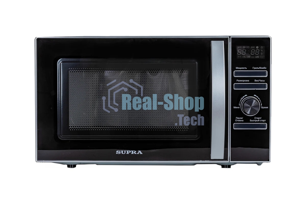 Микроволновая печь SUPRA 20TSG55 серебристый, 20 л, 700 Вт, переключатели - поворотный механизм/кнопки