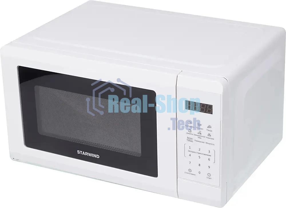 Микроволновая печь Starwind SMW4220 белый, 20 л, 700 Вт, переключатели - мембранные кнопки