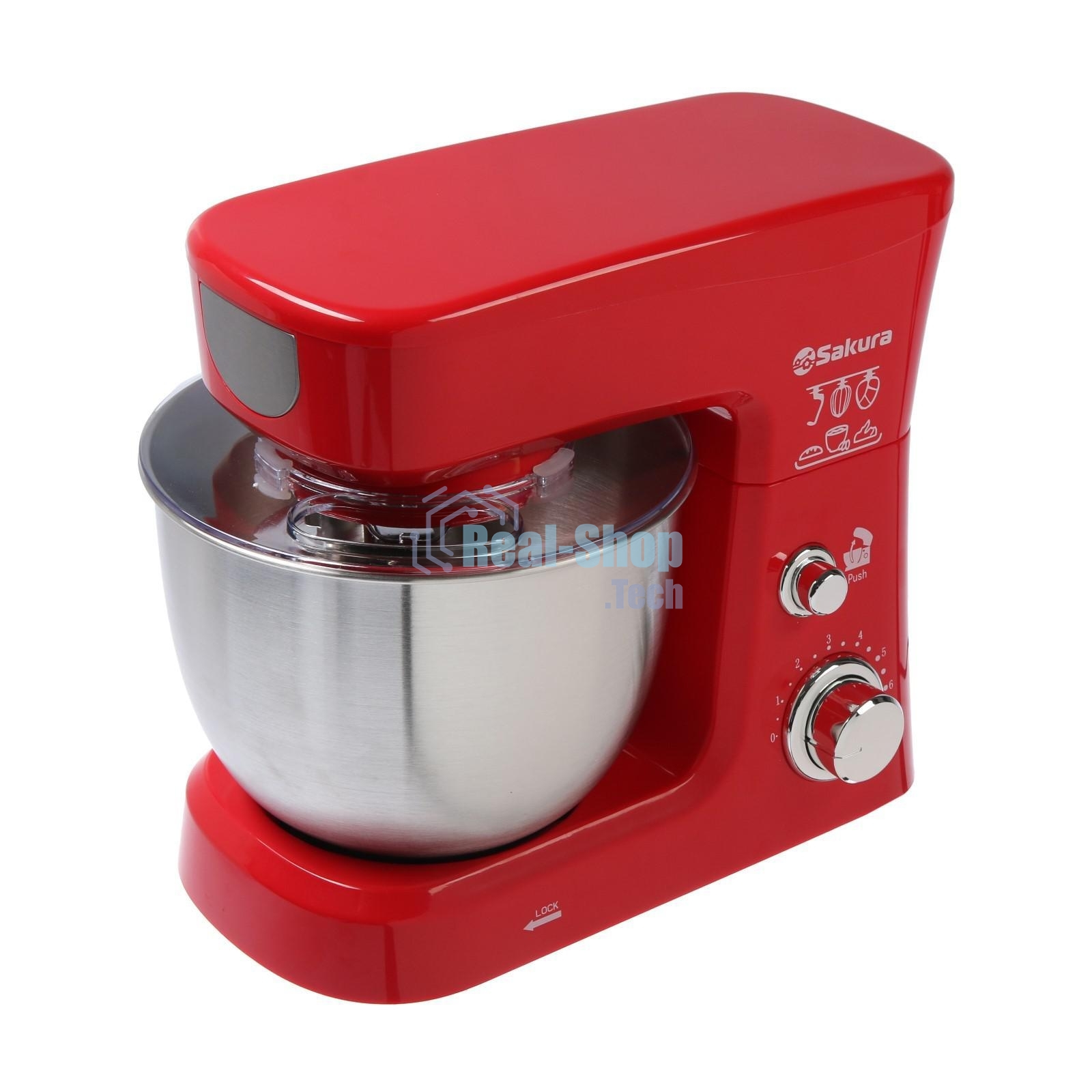Миксер планетарный Sakura SA-6327R красный