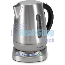 Чайник электрический Hyundai HYK-S7770 1.7л. 2200Вт серебристый/черный корпус: металл