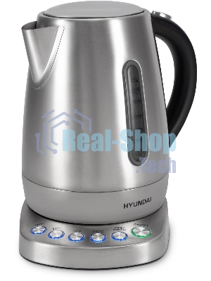 Чайник электрический Hyundai HYK-S7770 1.7л. 2200Вт серебристый/черный корпус: металл