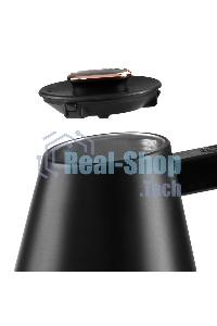 Чайник заварочный для кофе и чая Galaxy LINE GL 0341, черный, металл, 1100 ВТ, 1 л, корпус из нержавеющей стали AISI 304, установка температуры от 40 до 100 °C, функция поддержания температуры, 3 запрограммированных режима нагрева воды до 91°С, 93 °С, 96 