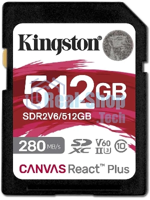 Флеш карта SDXC Kingston SDR2V6/512Gb Canvas React Plus w/o adapter 512Gb