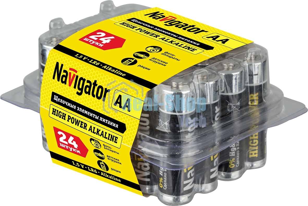 Элемент питания алкалиновый Navigator AA/LR6 NBT-NE-LR6-BOX24 (уп.24шт)