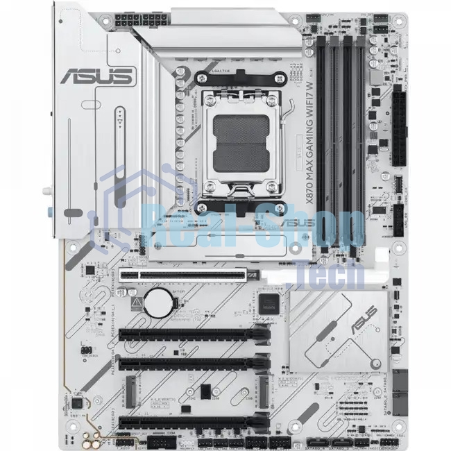 Материнская плата ASUS X870 MAX GAMING WIFI7 W, AM5, AMD X870, 4xDDR5, 4xSATA, 3xM.2, 1xPCIe 5.0 x16, 2xPCIe 4.0 x16, 1xPCIe 3.0 x16, 1xHDMI, 2xUSB Type-C (Display), 1x2.5Gb LAN, Wi-Fi 7, Bluetooth 5.4, 2xUSB-C 40Gbps, 1xUSB-A 10Gbps, 3xUSB-A 5Gbps, 4xUSB