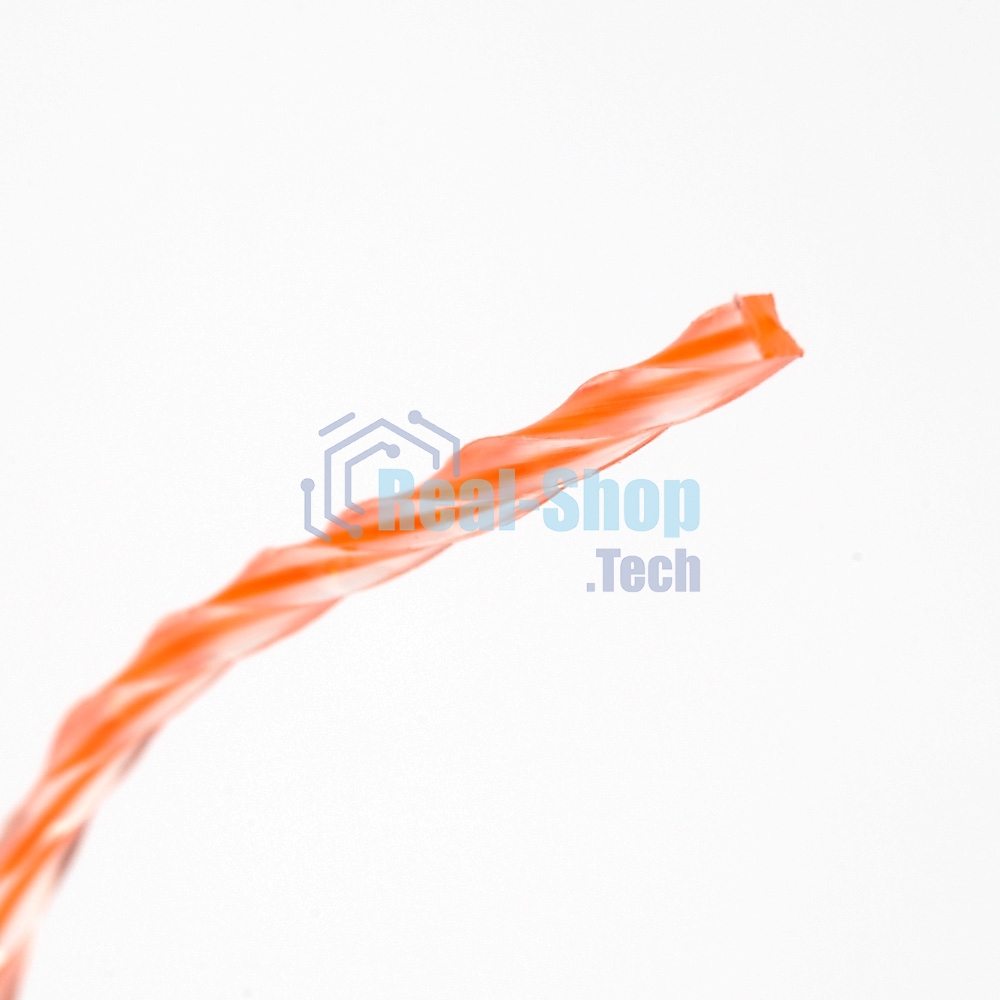 Леска Duoline D 1,6 мм L 15 м (скрученный квадрат, двухцветная, красная жила) на пластиковой обойме, блистерн.тип