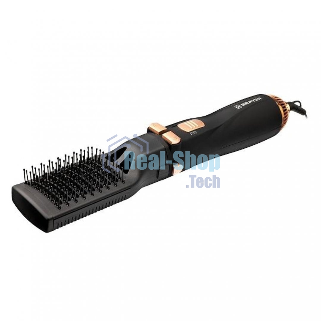 Фен-щётка BRAYER BR3132 черный/золотистый, 1200 Вт, 25/38 мм