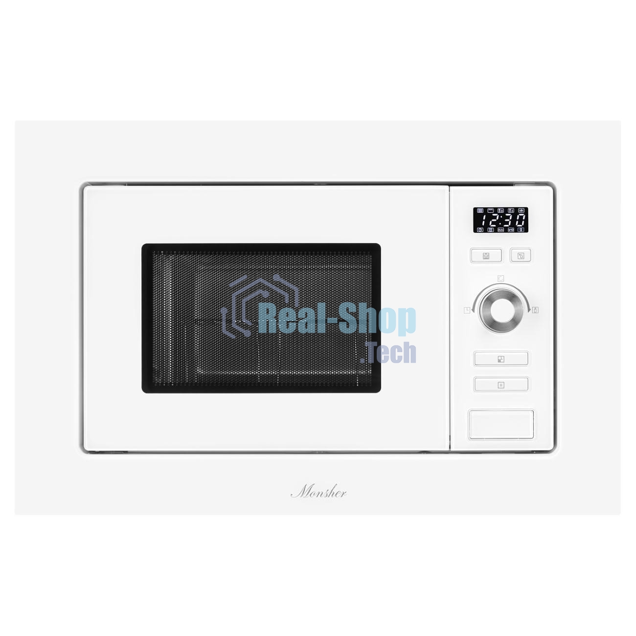 Микроволновая печь встраиваемая MONSHER 201 W 20 л, 800-1250 Вт, гриль, 8 программ, белый