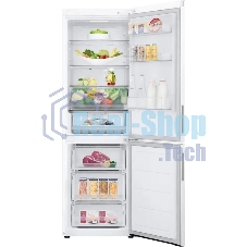 Холодильник LG GC-B459AQQW белый двухкамерный 234/110л морозилка снизу, No Frost