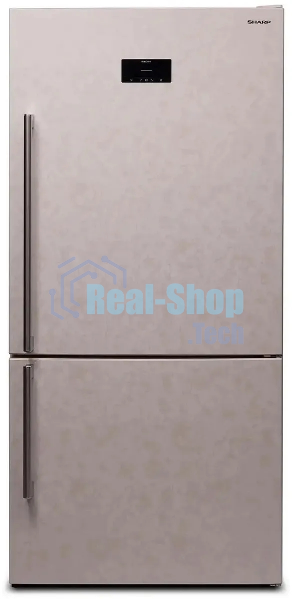Холодильник Sharp SJ-653GHXJ52R бежевый двухкамерный 400/164 л морозилка снизу, No Frost