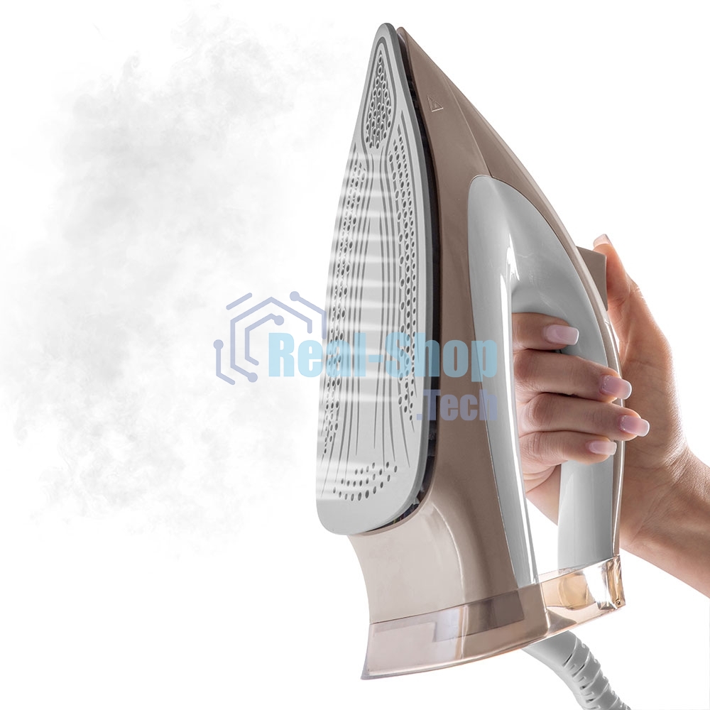 Парогенератор электрический Endever Delta-400, белый/бежевый, мощность 2600 Вт, пост. подача пара 140 г/мин, макс. паровой удар до 400 г/мин