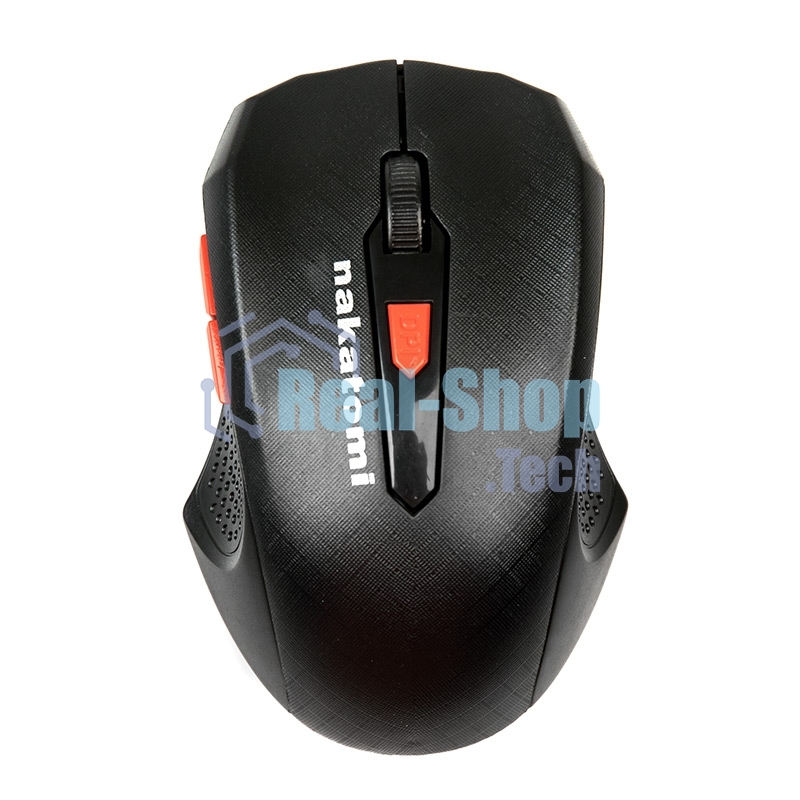 Мышь беспроводная Nakatomi MRON-07U черный, 1600 dpi, радиоканал, USB, кнопки - 5