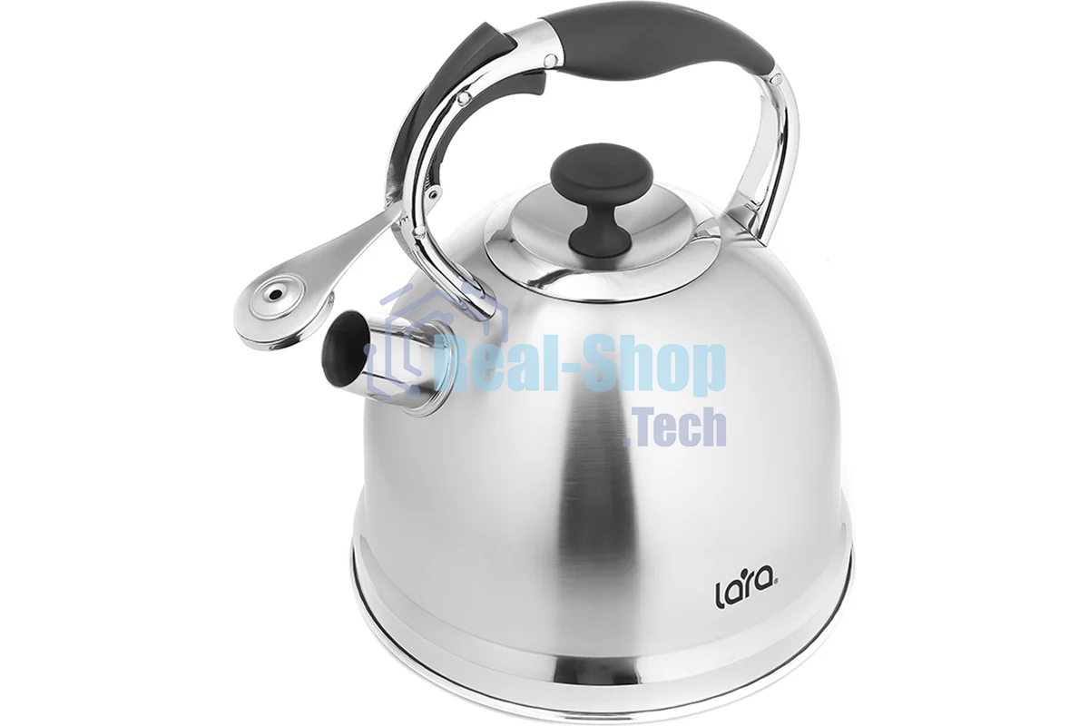 Чайник для плиты Lara LR00-75 (Зеркальный) 3.3л индукц. капс. дно, свисток с кноп. механизмом