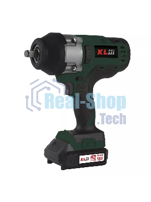 Профессиональный бесщеточный гайковерт аккумуляторный KLPRO KLSS18BHX-20 (18В, Li-ion-2шт, 2.0А·ч, 800Нм, 2 скорости, подсветка,З/У,в кейсе)