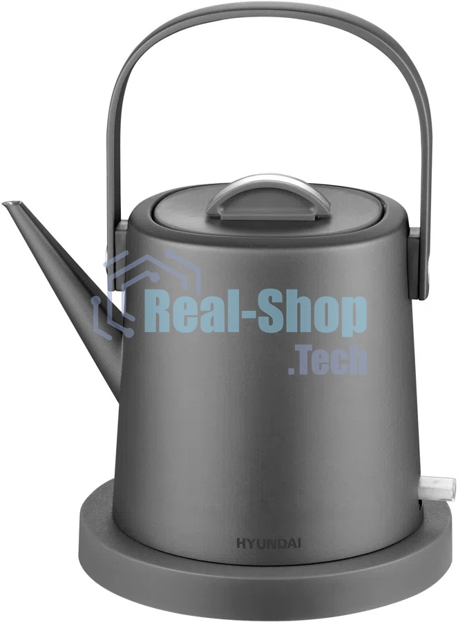 Чайник электрический Hyundai HYK-S5502 1 л, 1200 Вт, титан/титановый корпус: металл