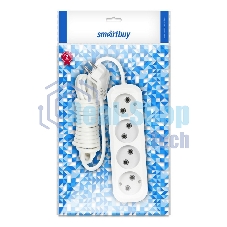 Удлинитель Smartbuy (SBE-10-4-02-N) 4 гнз х 2,0 м (10А/2.2 кВт, ПВС 2х1.0)