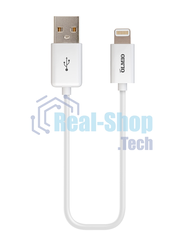 Кабель OLMIO USB 2.0 - Lightning, для Apple iPhone/iPod/iPad, 2м, белый