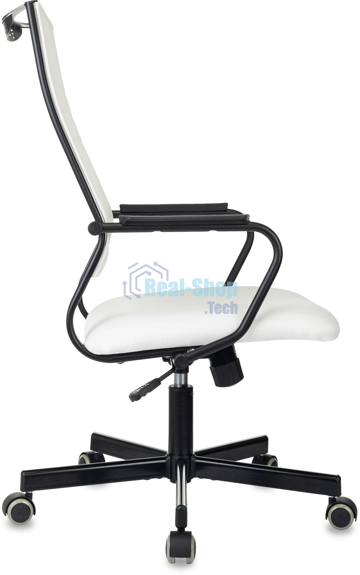 Кресло руководителя Бюрократ CH BALANCE белый экокожа крестов. металл черный